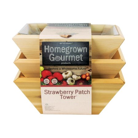 ARCHITEC HOUSEWARES Strawberry Patch Tower, Brown AR6543